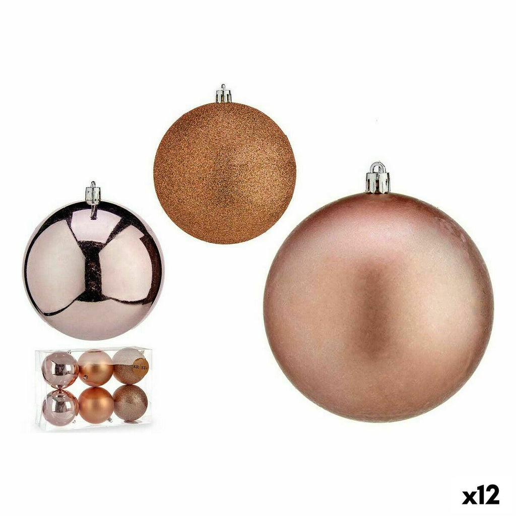 Krist+ 00727 Pink Plastic Christmas Ball Set (12 Units)