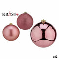 Krist+ 00739 Pink PVC Christmas Ball Set (12 Units)