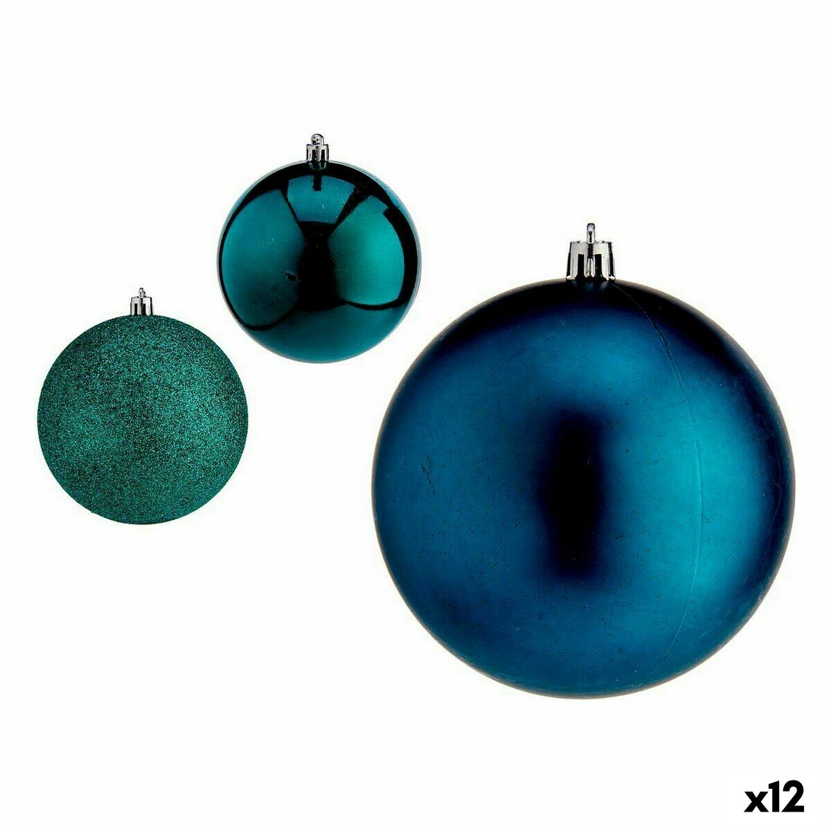 Krist+ Christmas Ball Set 00769 Blue Plastic (12 Units)