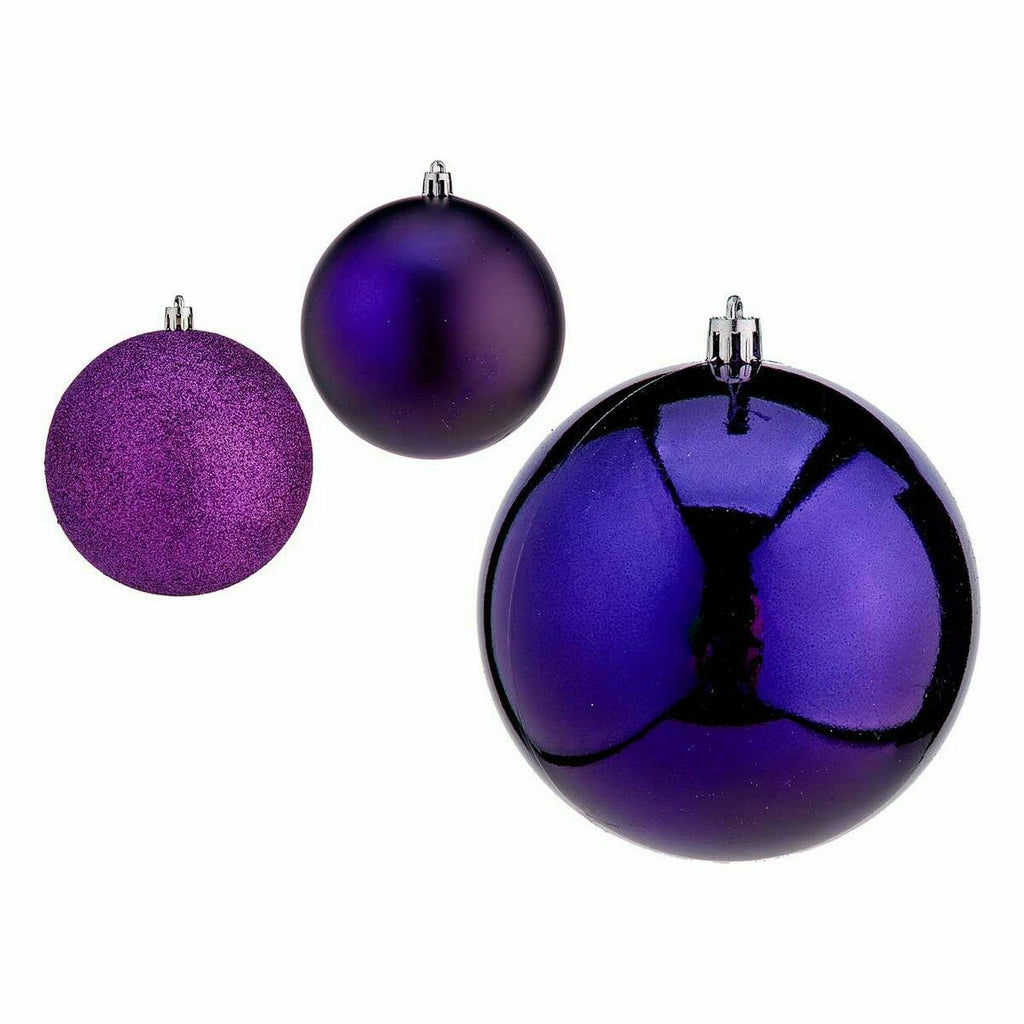 Krist+ 00775 Purple Plastic Christmas Ball Set (12 Units)