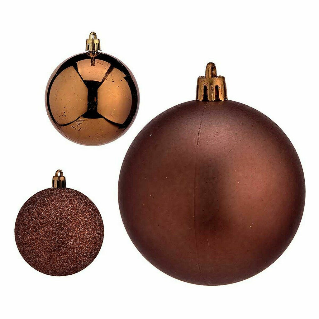 Krist+ 00783 Brown Plastic Christmas Ball Set (12 Units)