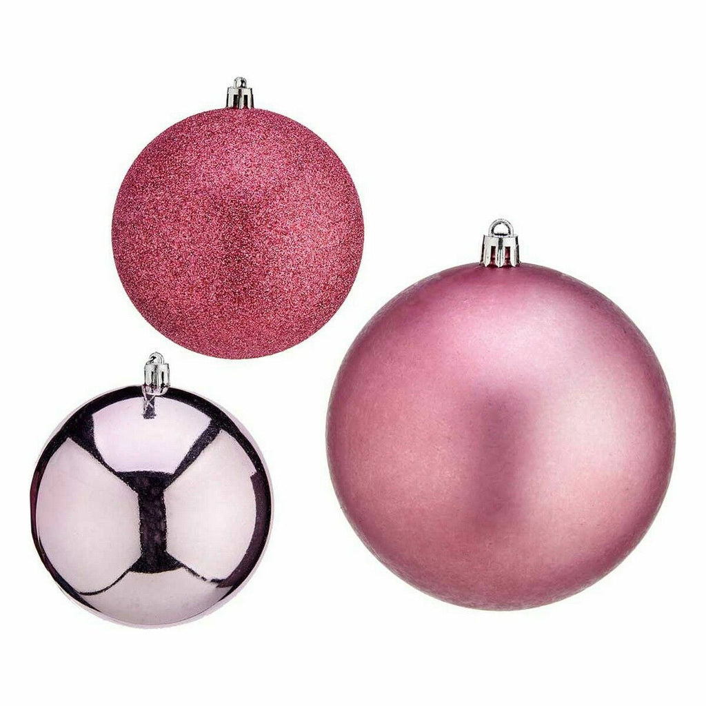 Krist+ 00787 Pink Plastic Christmas Ball Set (12 Units)