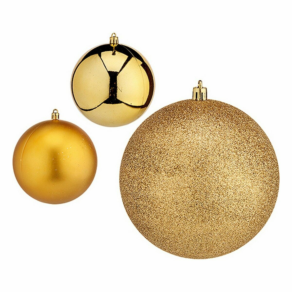 Krist+ 00792 Gold Plastic Christmas Ball Set (6 Units)