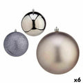Krist+ 00822 Silver Plastic Christmas Ball Set Ø 12 cm (6 Units)