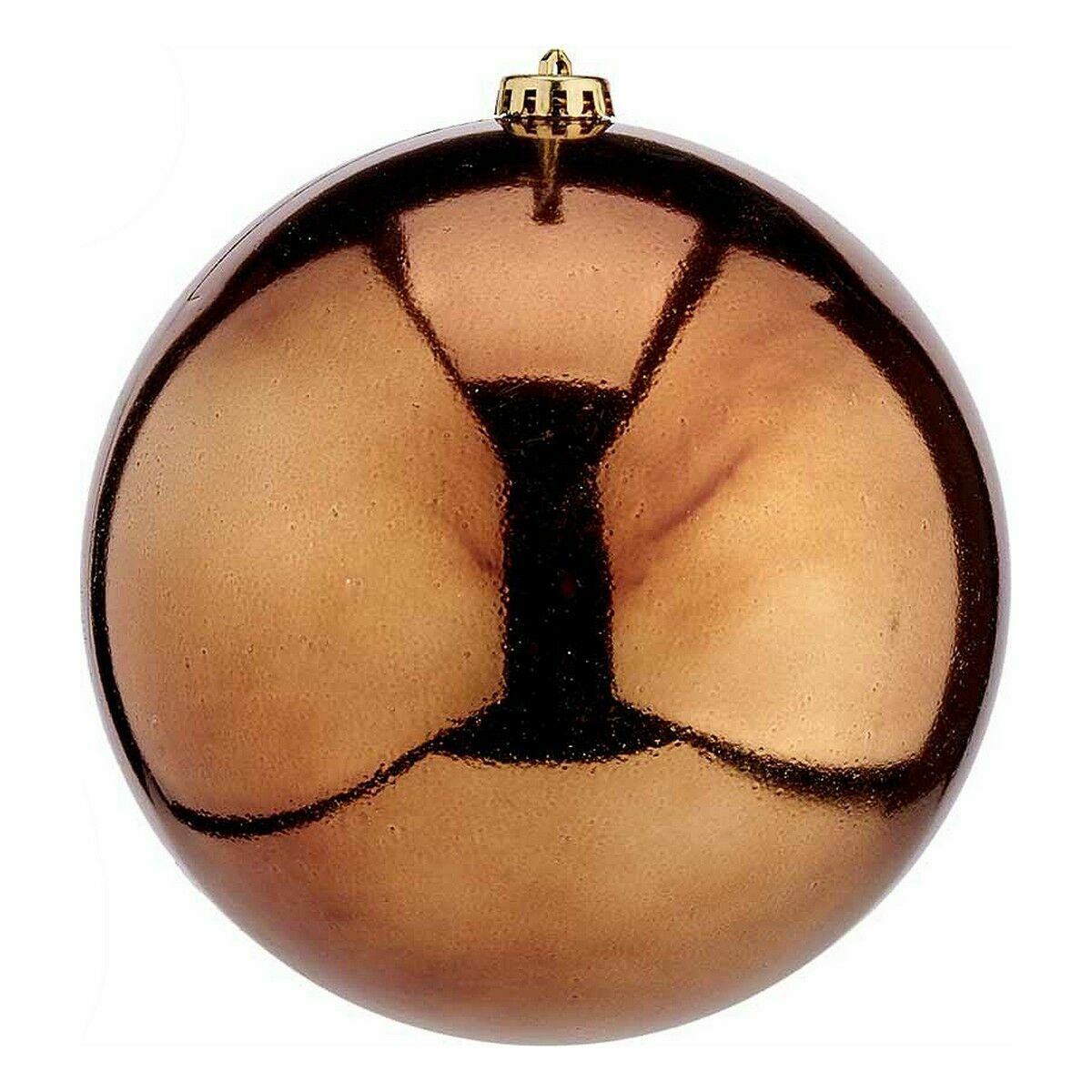 Krist+ 00839 Brown Plastic Christmas Ball (12 Units)