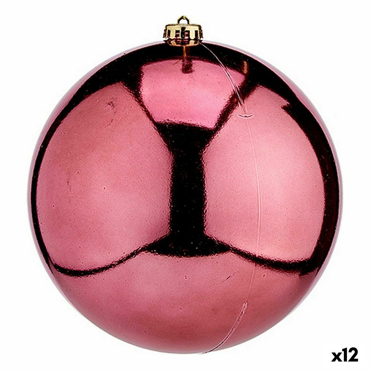 Krist+ 00843 Pink Plastic Christmas Ball (12 Units)