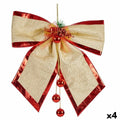 Krist+ 01467 Red Gold Plastic Bow 53 x 50 x 9 cm Christmas Ornament (4 Units)