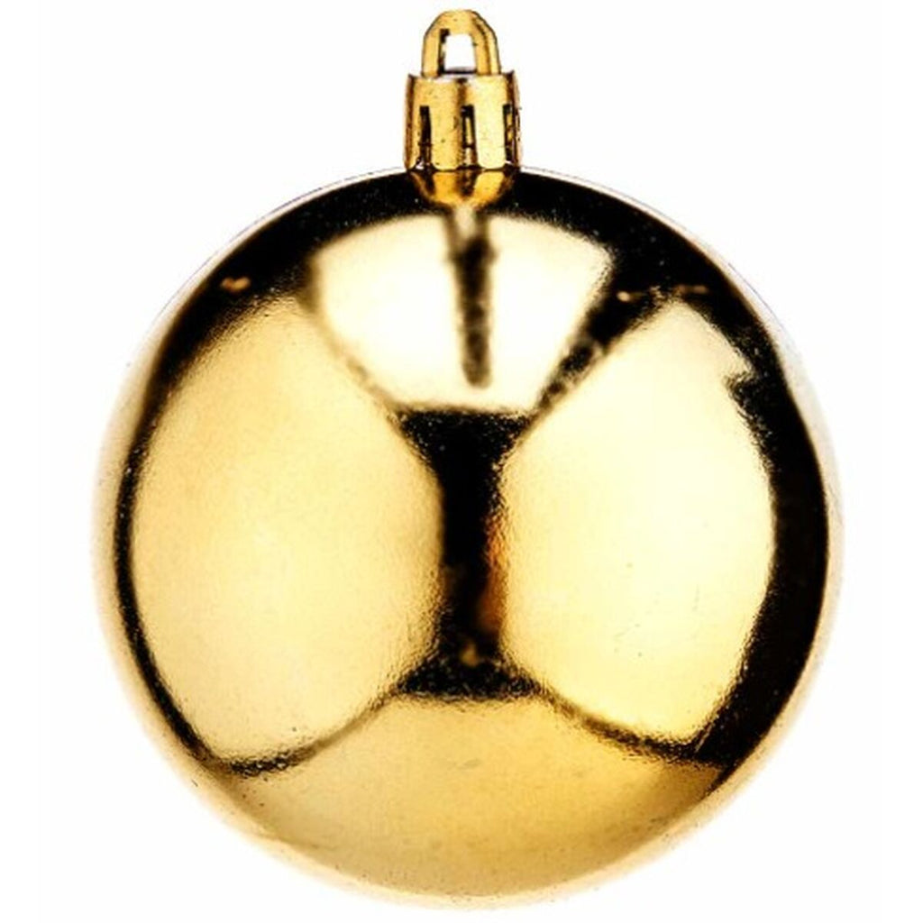 Set of 12 Gold PVC Christmas Balls Ø 7 cm