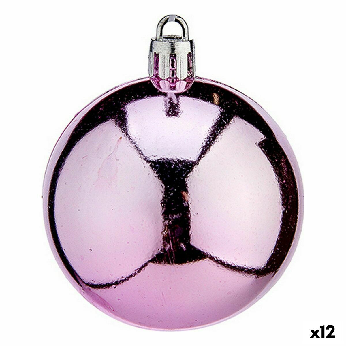 Krist+ Christmas Ball Set K1912477-4 Pink Plastic (12 Units)