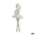 Christmas Ornament Ballerina White Plastic Glitter 6.7 x 16 x 6.7 cm (24 Units)