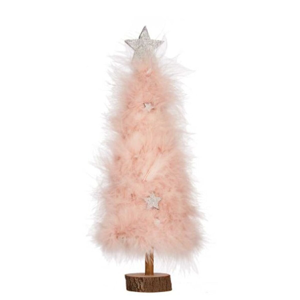 Pink Christmas Tree, Wood, Plastic, 9 x 34 x 9 cm (6 Units)