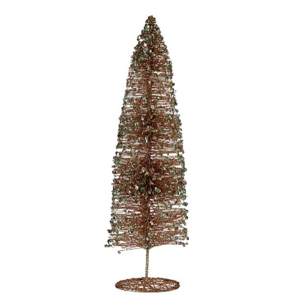 Champagne Sequin Christmas Tree 10 x 40 x 10 cm (6 Units)