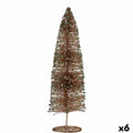 Champagne Sequin Christmas Tree 10 x 40 x 10 cm (6 Units)