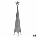 Krist+ 00157 Silver Metal Plastic Star Tower Christmas Tree 28 x 127 x 28 cm (6 Units)