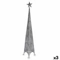 Krist+ 00160 Silver Metal Plastic Star Tower Christmas Tree 42 x 218 x 42 cm (3 Units)