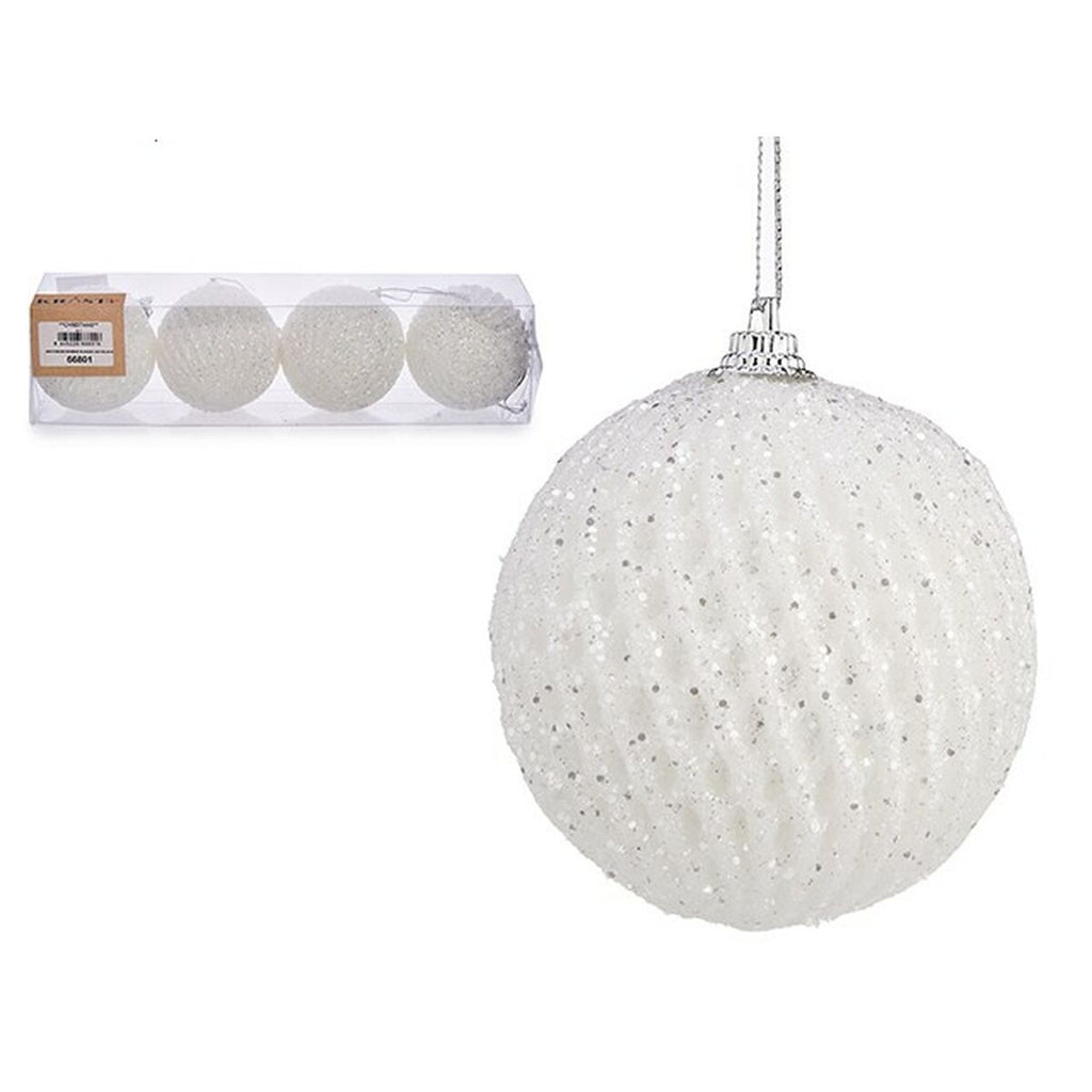 Set of Christmas balls Krist+ 00424 White polystyrene (12 Units)