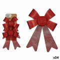 Krist+ 65548 Red PVC Christmas Decoration Set 15 x 2 x 17 cm Bow (24 Units)