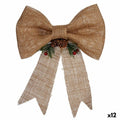 Christmas Ornament Krist+ 65584 Brown Red Green Natural Fiber 24 x 5 x 34 cm Ribbon (12 Units)