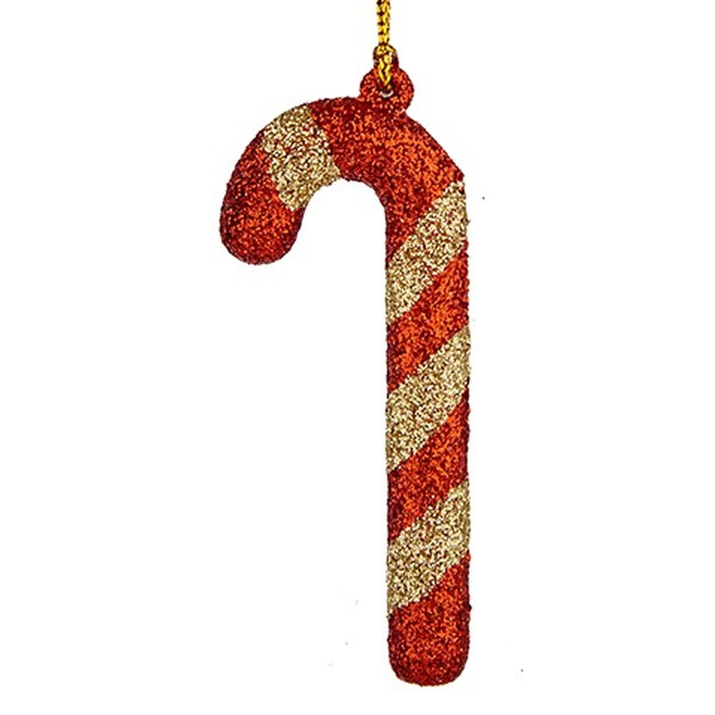 Christmas Decoration Set, Sticks, 8 Pieces, Red and Gold, Plastic, 6.5 x 1 cm (24 Units)