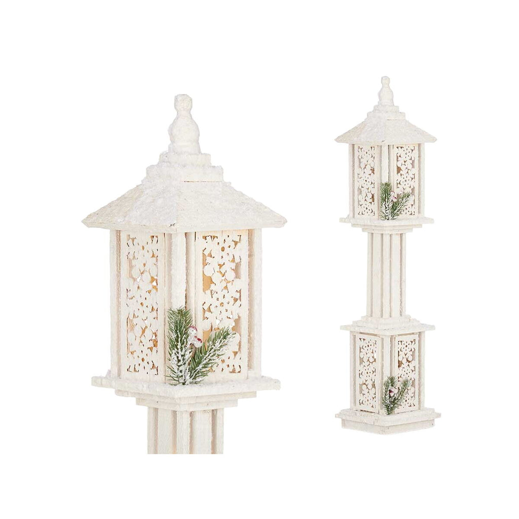 Krist+ YF21-15 Luminous Decoration, White, Red, Green, Wood, 17 x 80 x 17 cm, 19 x 80 x 19 cm (2 Units)