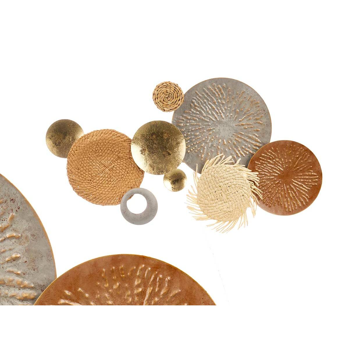 Wall Decor 23SMA0041 Brown Gray Metallic Paper Natural Fiber 90.2 x 5.7 x 47 cm (2 Units)