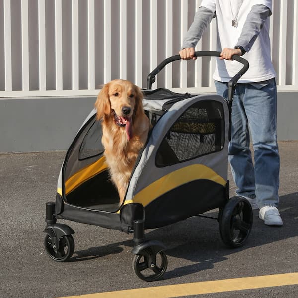 Ultra Large Dog Stroller – Heavy-Duty 4-Wheel Pet Jogger for Medium & Large Dogs (55kg Capacity)