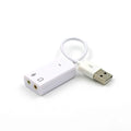 Adaptador Placa de Som USB com Microfone e Auscultadores