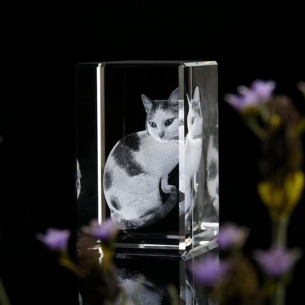 Personalized 3D Crystal Pet Memorial – Heartfelt Christmas Keepsake for Pet Lovers
