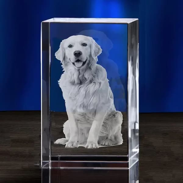 Personalized 3D Crystal Pet Memorial – Heartfelt Christmas Keepsake for Pet Lovers
