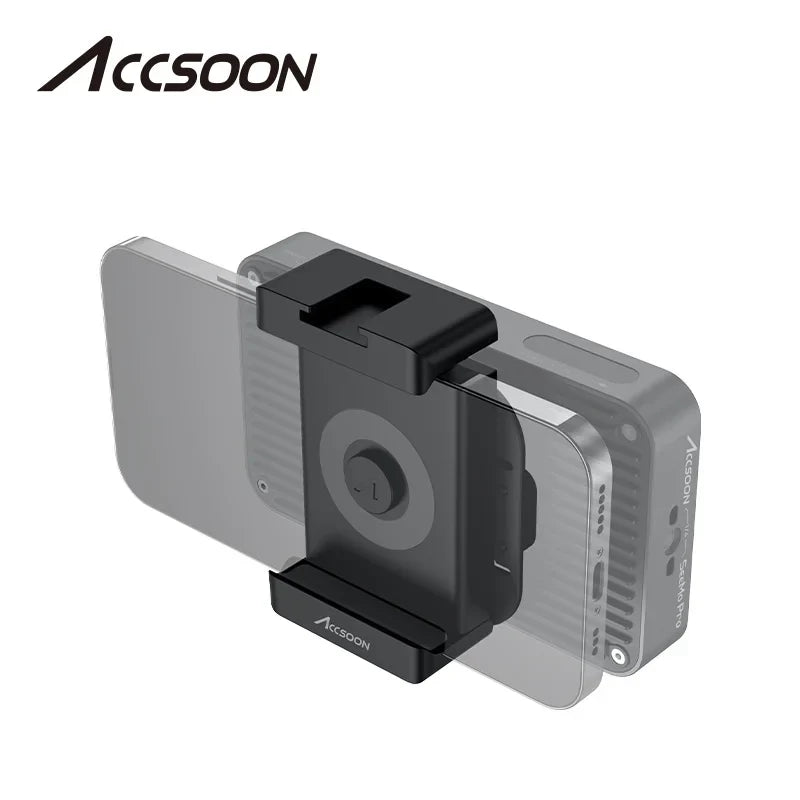Accsoon accessories mobile phone holder supports Seemo, Seemo pro, Seemo 4K, with cold shoe interface and screw port