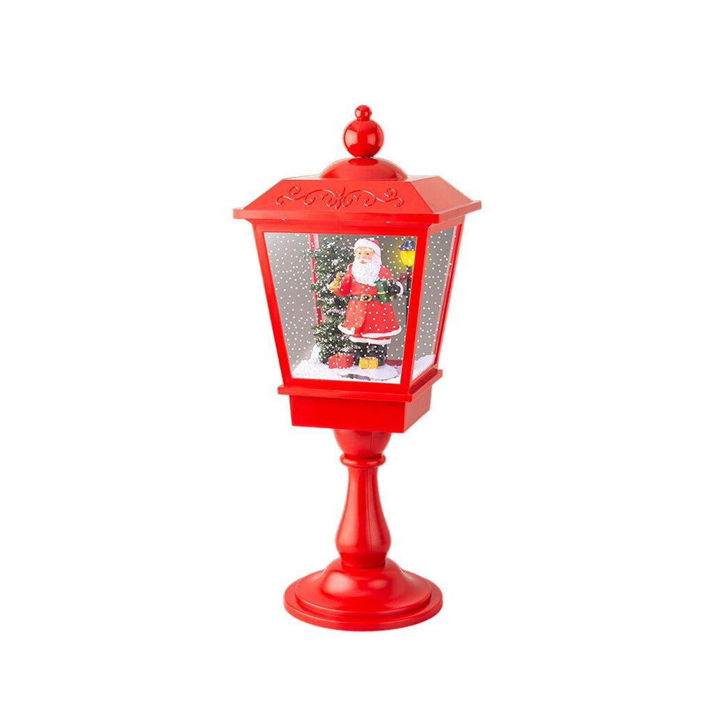 Lumineo Red LED Lantern Santa Claus Music Movement