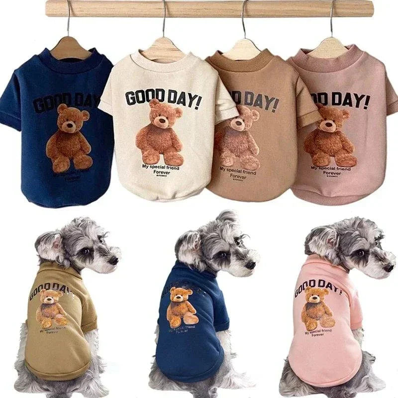 Cute Bear Sweater for Pets | Warm Pullover for Small & Medium Dogs and Cats | Winter Chihuahua Outfit