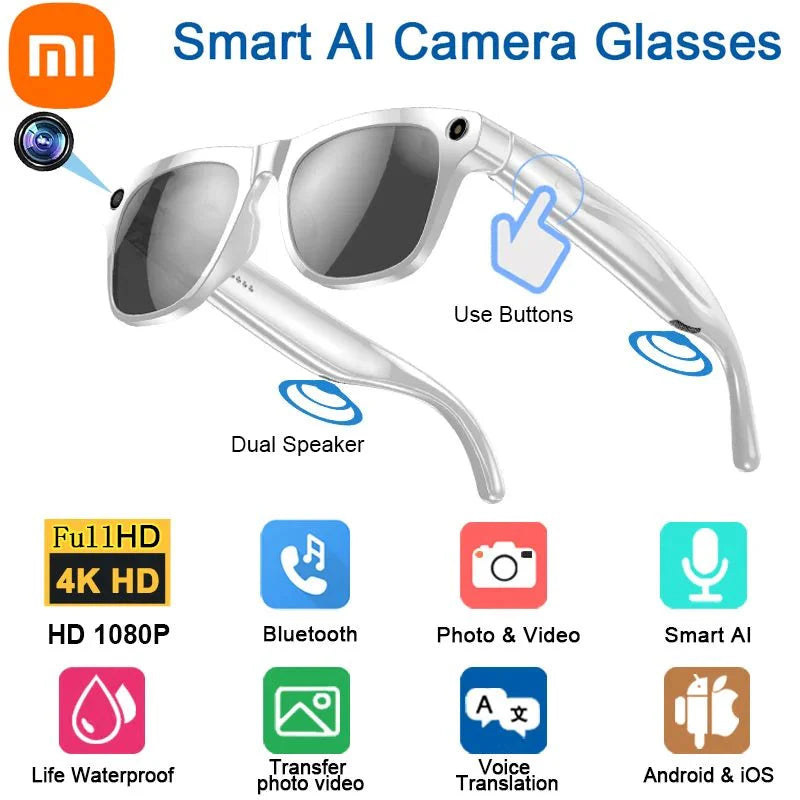 Gafas inteligentes Xiaomi 4K con IA, GPT y cámara profesional de 100 MP