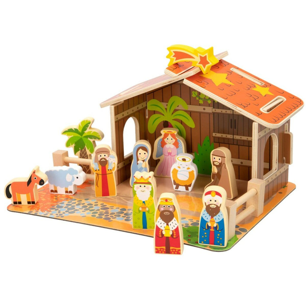 Woomax Nativity Scene, Wood, 29.5 x 16.5 x 22 cm (20 Pieces) (6 Units)