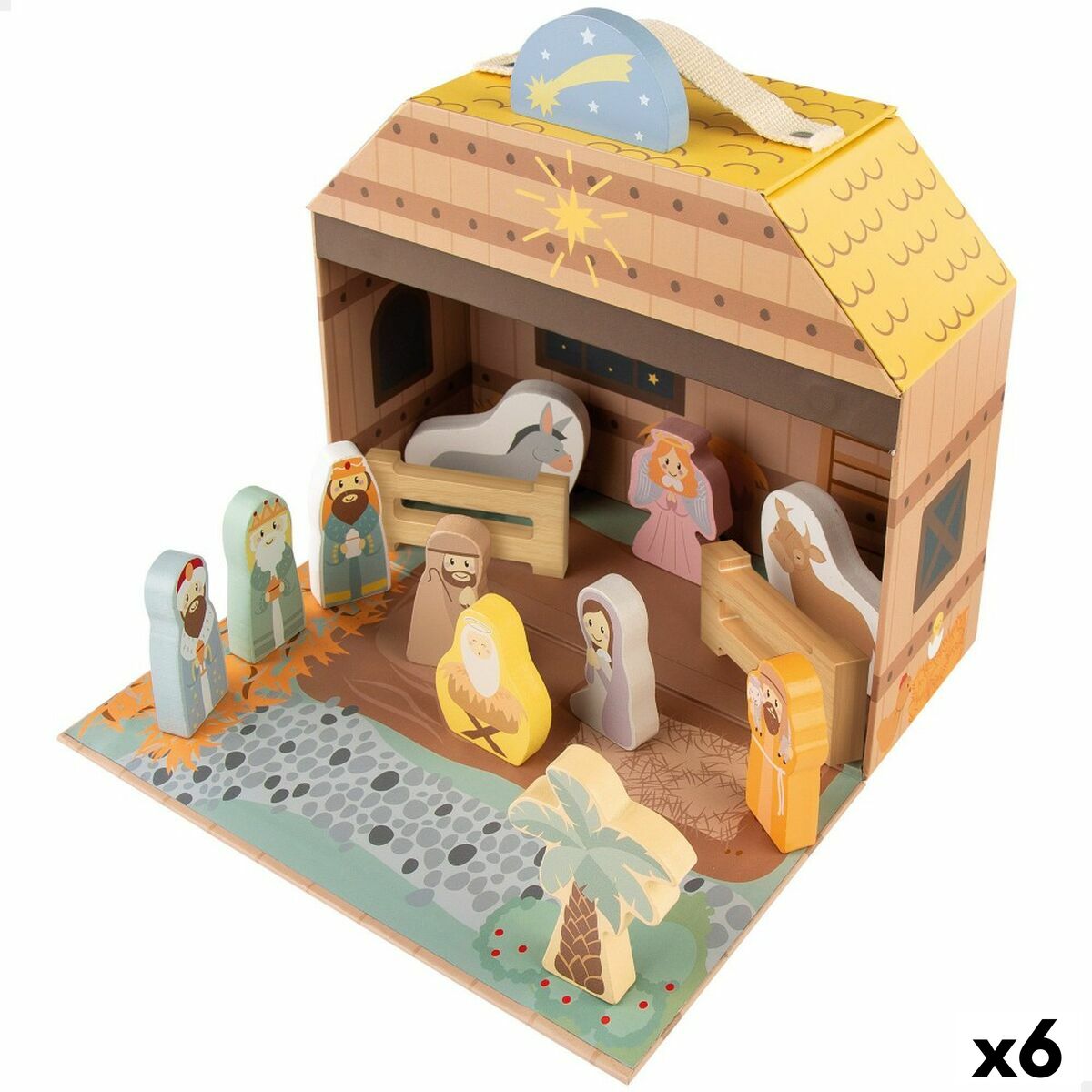 Woomax Christmas Nativity Scene 24.5 x 20.5 x 24.5 cm (15 Pieces) (6 Units)