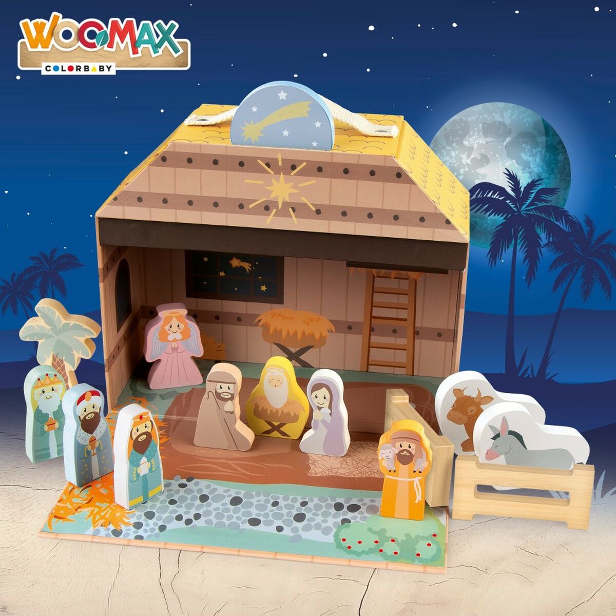 Woomax Christmas Nativity Scene 24.5 x 20.5 x 24.5 cm (15 Pieces) (6 Units)