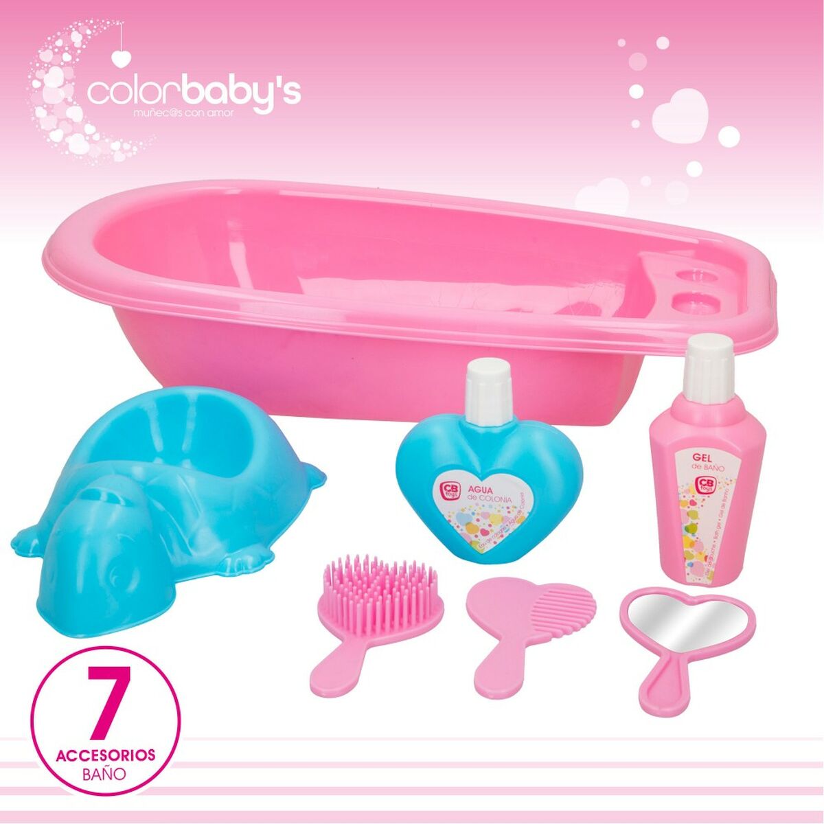 Accesorios para muñecas Colorbaby, Set de muñecas bebé, 20 piezas, 39 x 9,5 x 21,5 cm, 6 unidades