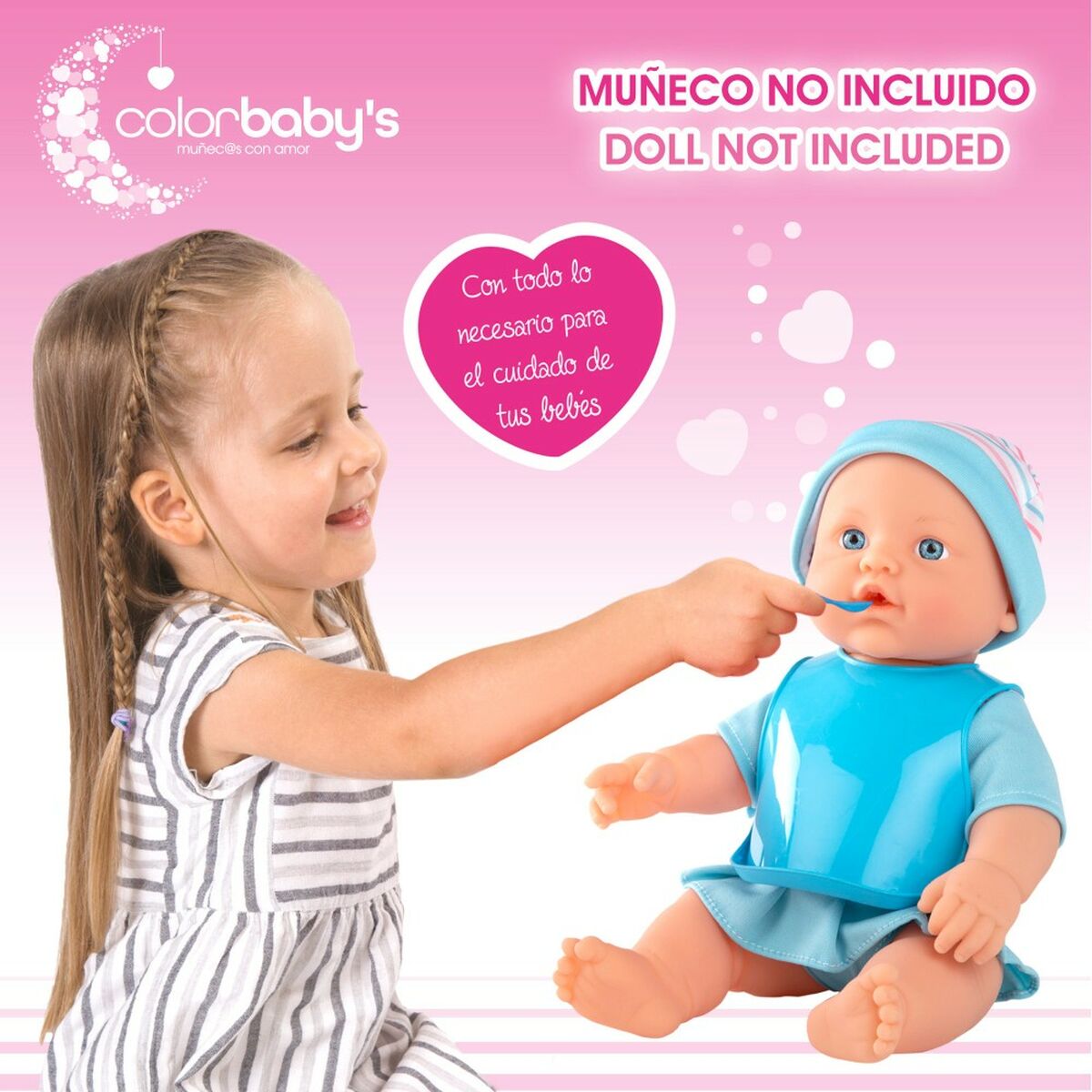 Accesorios para muñecas Colorbaby, Set de muñecas bebé, 20 piezas, 39 x 9,5 x 21,5 cm, 6 unidades