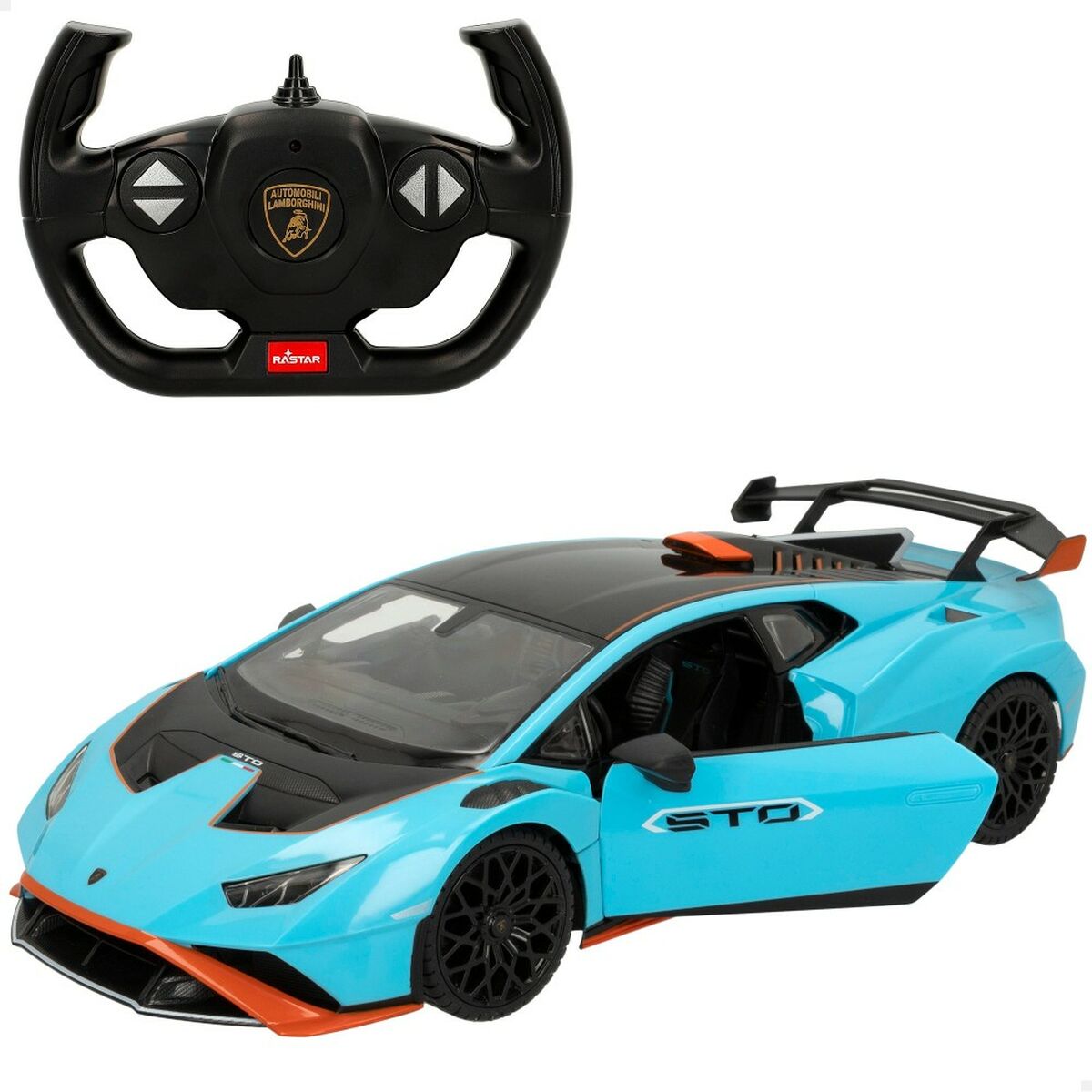 Carro Rádio Controlo Lamborghini Huracán STO Azul 1:14 (2 Unidades)