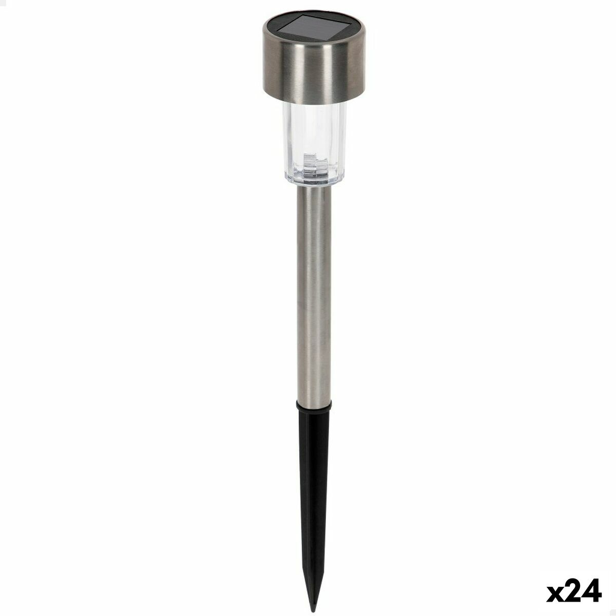 Estaca solar de jardim Aktive Plástico 5,5 x 36 x 5,5 cm (24 Unidades)