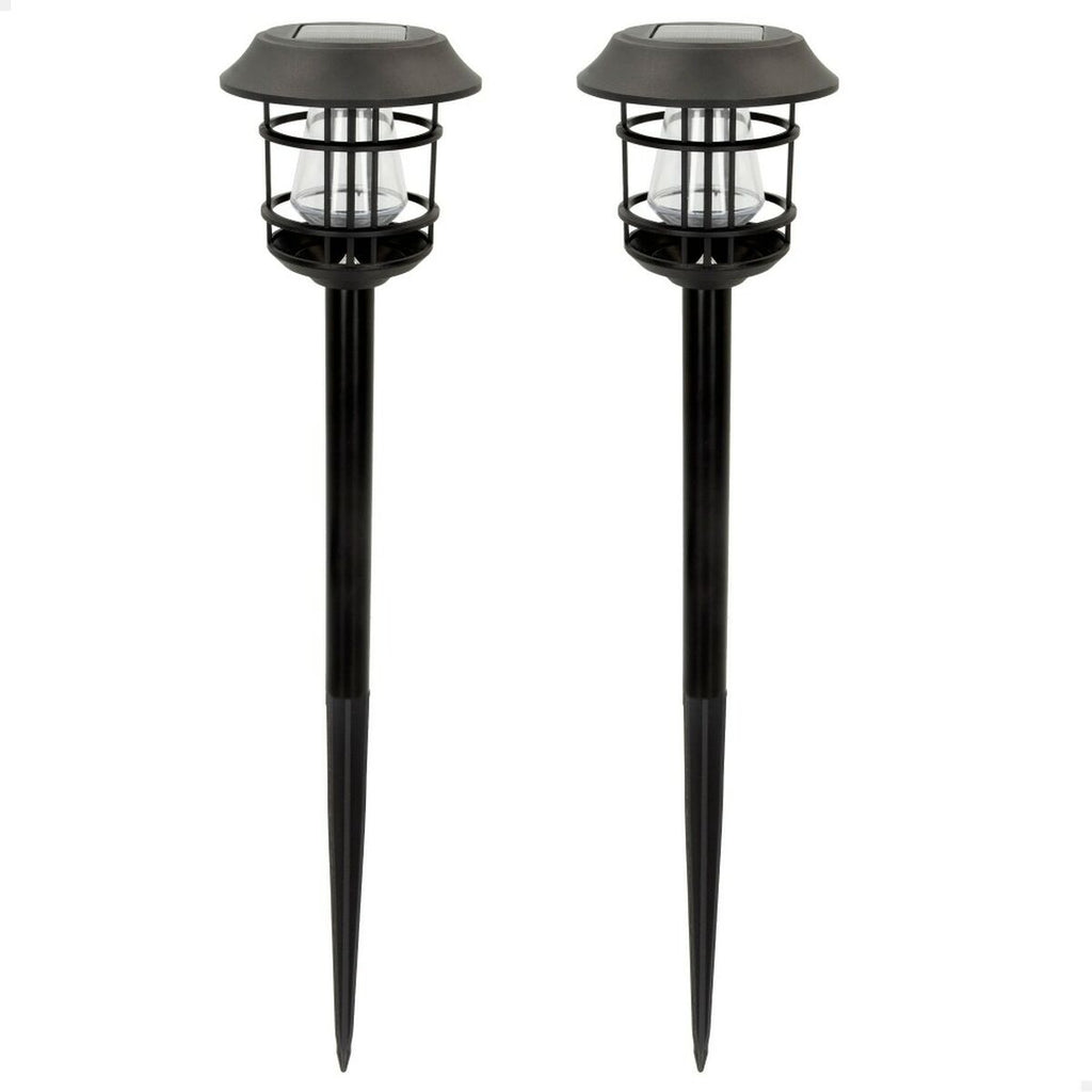 Aktive 2-Piece Solar Garden Stake Set, Stainless Steel, Plastic, 13 x 55 x 13 cm (4 Units)