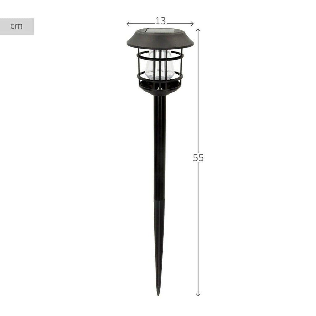 Aktive 2-Piece Solar Garden Stake Set, Stainless Steel, Plastic, 13 x 55 x 13 cm (4 Units)