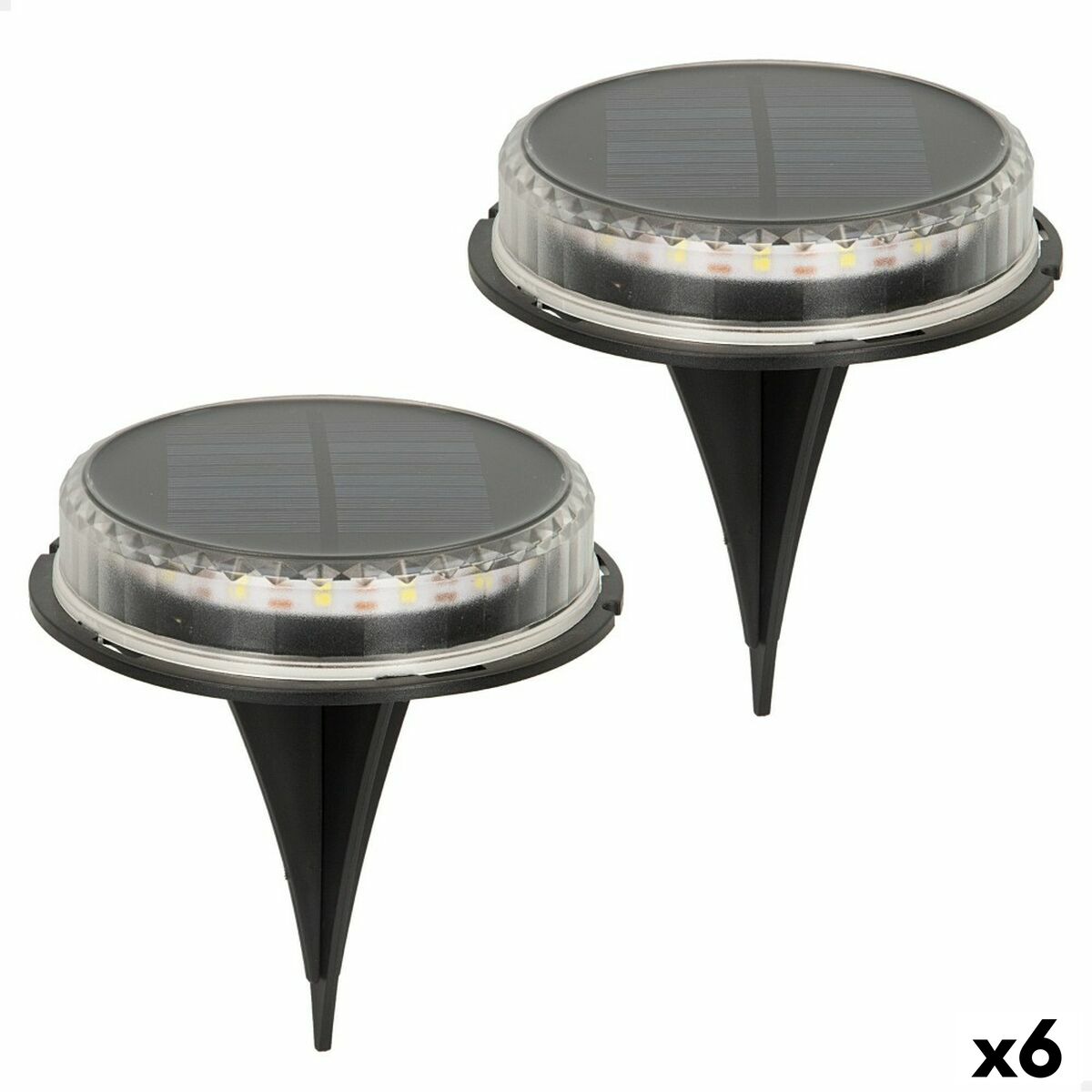 Aktive 2-Piece Solar Garden Stake Set, Plastic, 12 x 13.5 x 12 cm (6 Units)