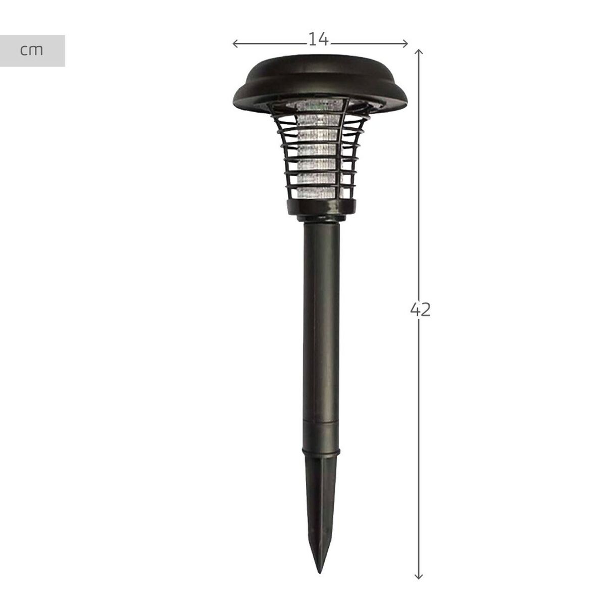 Estaca solar de jardim Aktive Polipropileno 14 x 42 x 14 cm (4 Unidades)