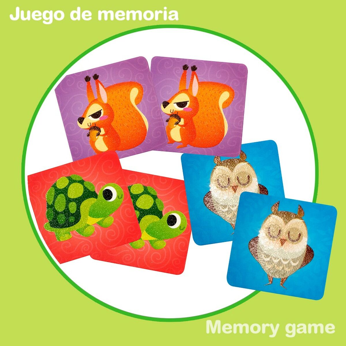 Juego de memoria Lisciani, rompecabezas táctil infantil, 24 piezas