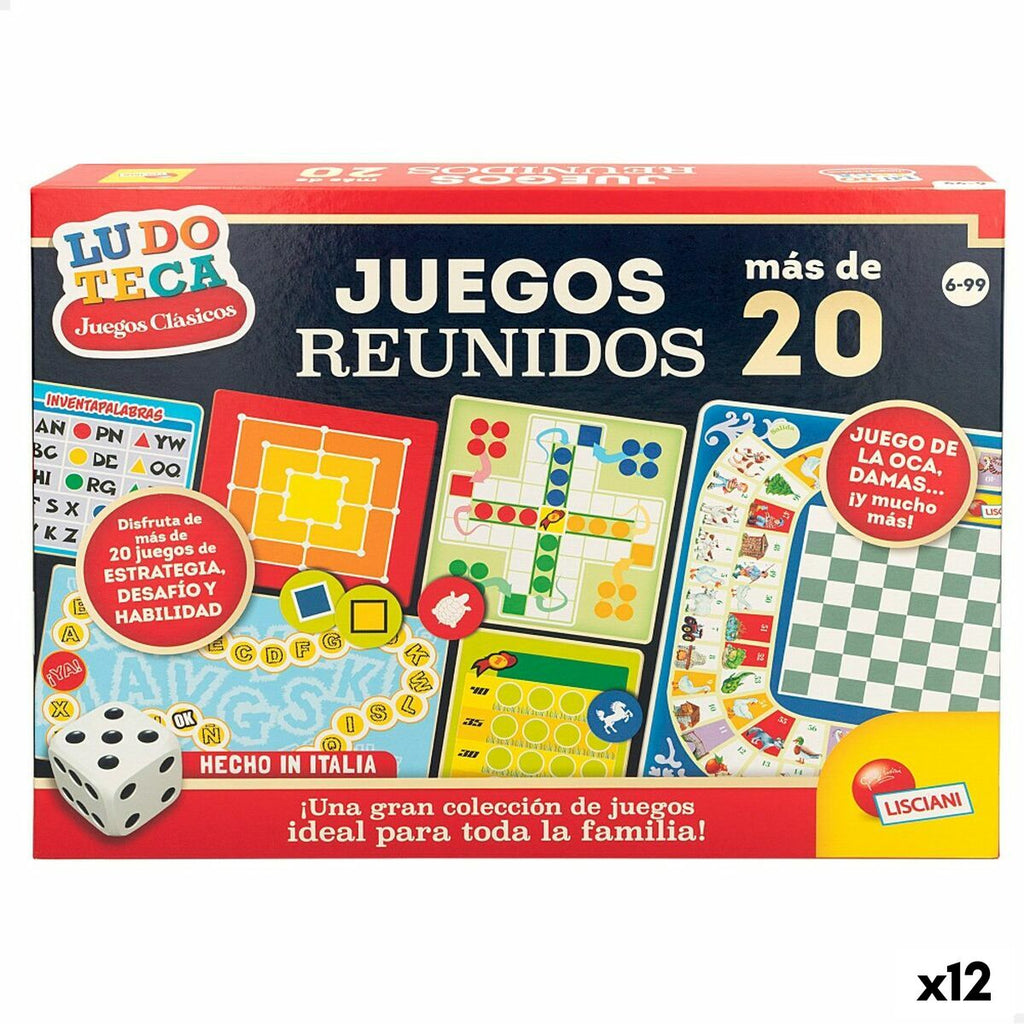 Jogo de Mesa Lisciani Giochi Juegos reunidos 40 x 0,1 x 33 cm ES (12 Unidades)