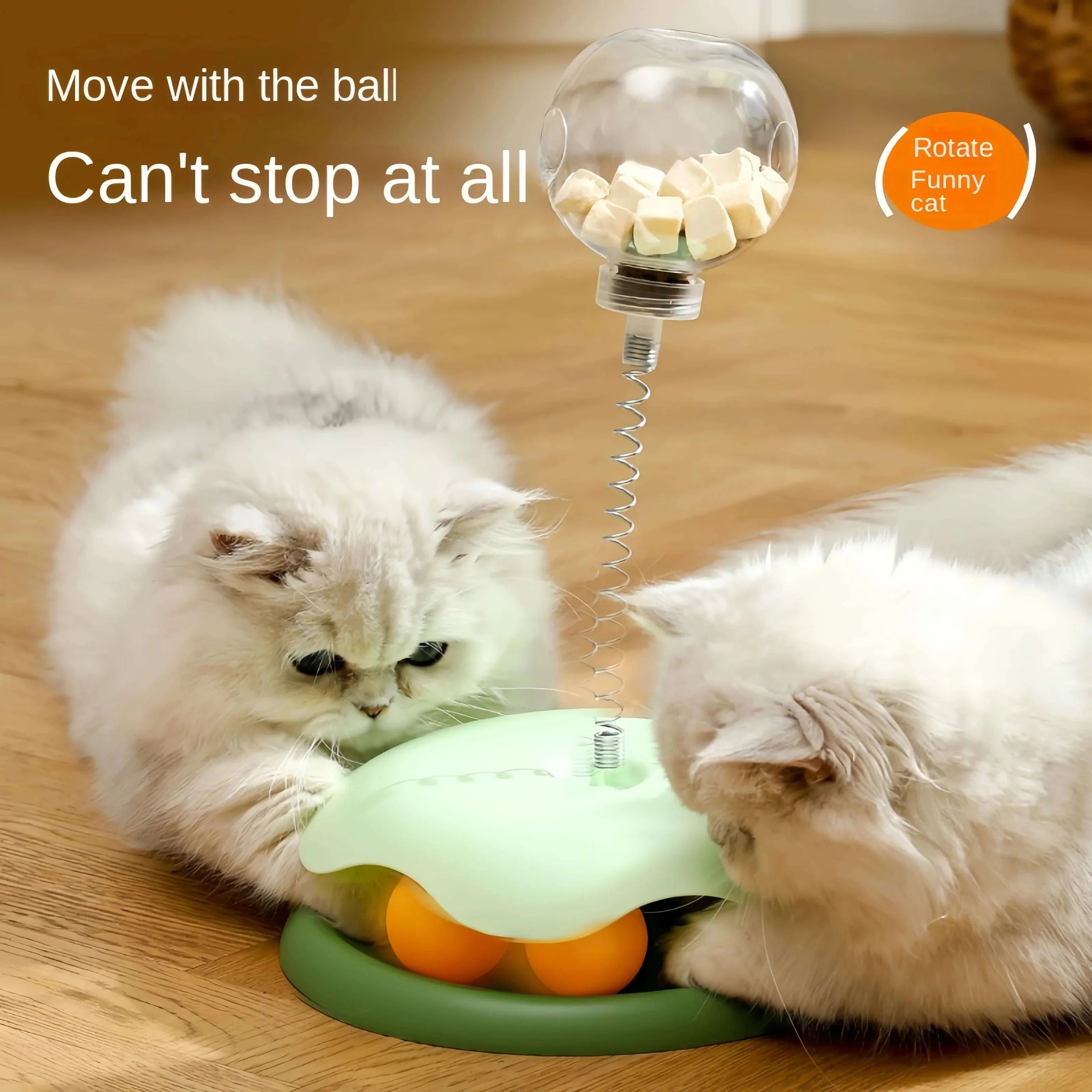 Interactive Treat Dispensing Ball for Dogs & Cats - Puzzle Toy, Slow Feeder, Catnip Fun