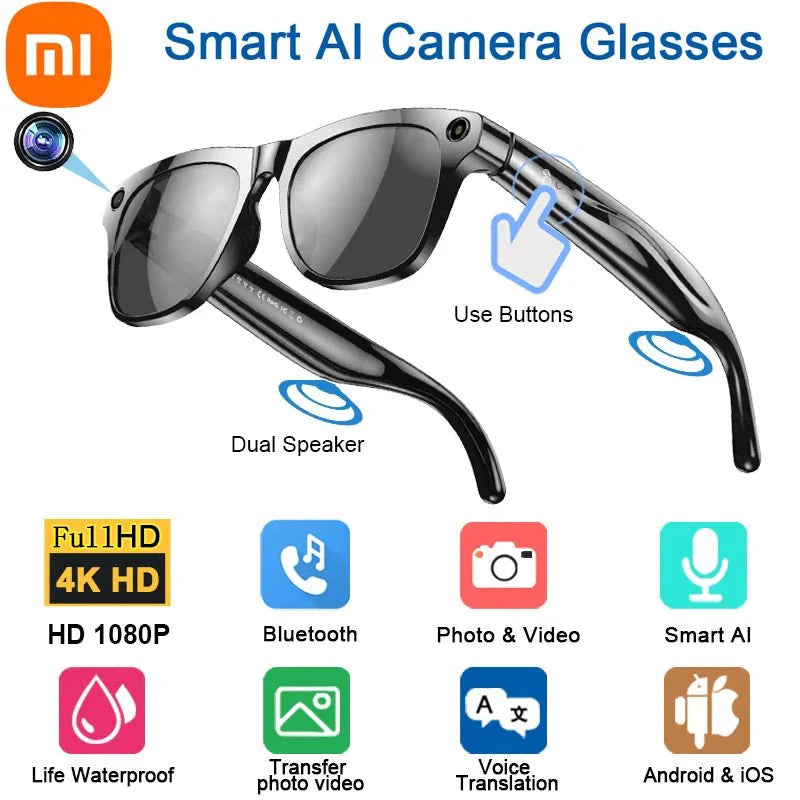 Gafas inteligentes Xiaomi 4K con IA, GPT y cámara profesional de 100 MP