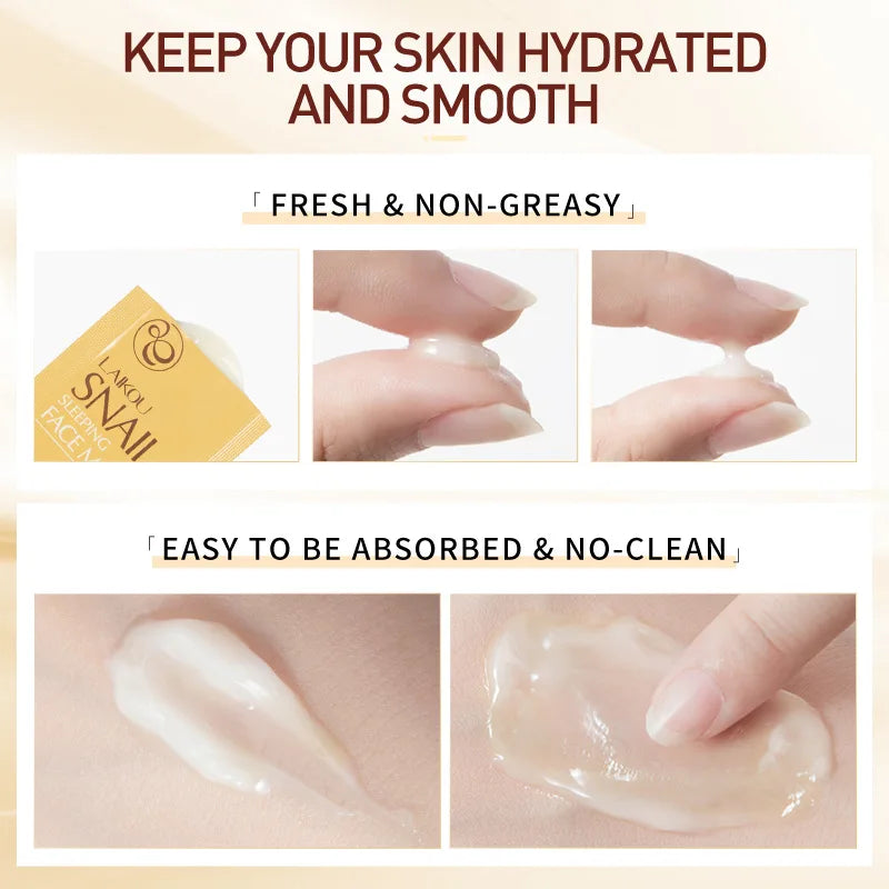 30pcs LAIKOU Sleeping Face Mask Moisturizing Anti-aging Creams Mask No Wash Disposable Facial Mask Skin Care for Beauty