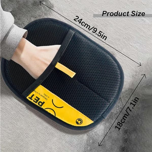 Electrostatic Pet Hair Removal Glove – Reusable Grooming & Lint Brush | Dog & Cat Deshedding Glove for Furniture, Clothes & Car Seats (1-Pack or 2-Pack)